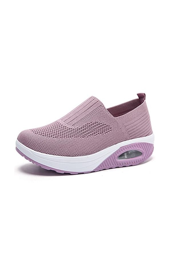 Dfcdcoo Baskets orthopédiques pour femme, baskets orthopédiques pour femme, chaussures de marche à enfiler à coussin dair, s