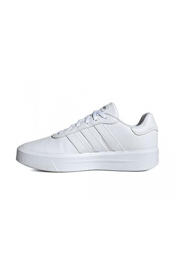 adidas Femme Court Platform Shoes Plain Sneaker, Blanc/Noir Ftwbla Ftwbla Negbás , 39 1/3 EU