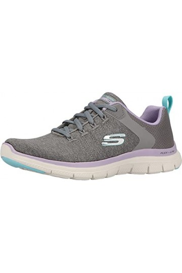 Skechers Femme Flex Appeal 4.0 Brilliant View Sneakers,Sports Shoes, Noir, 40 EU