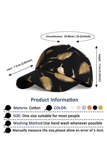 Kordear Casquette de baseball pour femme - Unisexe - Imprimé - Casquette de baseball réglable en coton - Pour sports de plein