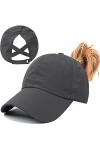 Enwokran Casquette de Baseball Femme, Queue de Cheval été Réglable Chapeau Séchage Rapide Respirante Anti-Soleil UV pour Runn