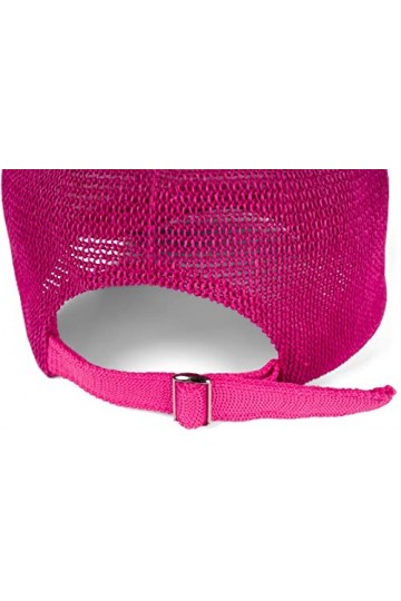 styleBREAKER 04023090 Casquette de baseball unisexe en paille de papier uni, aérée, boucle en métal réglable, Rose, taille un