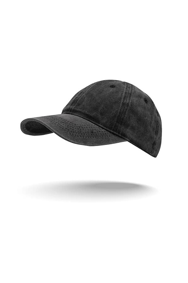 Colours & Beauty Casquette Baseball Unisexe en Coton Noir Vintage Réglable | Chapeau Baseball Homme | Chapeau Soleil Femme | 