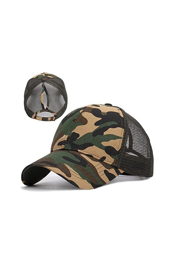 Casquette de Baseball Queue de Cheval en Maille, Casquette de Sport pour Femmes, Ajustable et Lavable, Casquette de Baseball