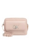 Calvin Klein Sac Bandoulière Femme Re-Lock Camera Bag Petit Modèle, Rose Cafe Au Lait , Taille Standard