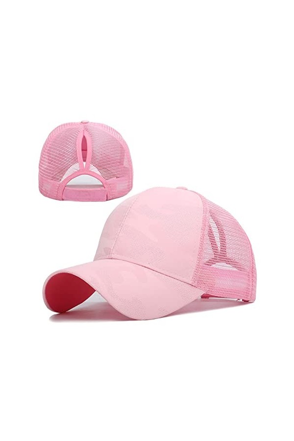 Casquette de Baseball Queue de Cheval en Maille, Casquette de Sport pour Femmes, Ajustable et Lavable, Casquette de Baseball 