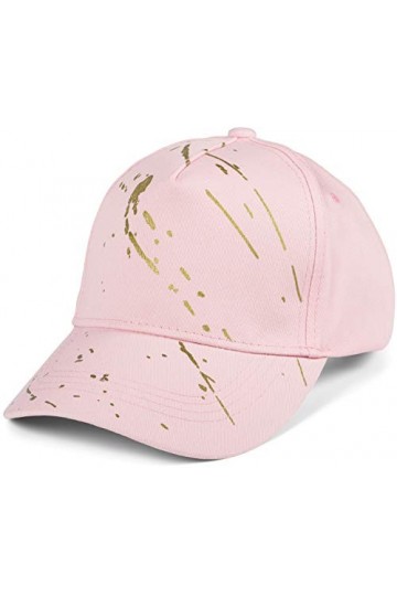 styleBREAKER Casquette 5 Panneaux pour Dames Unicolore avec des éclaboussures de Peinture dorée, Casquette de Baseball, Basec