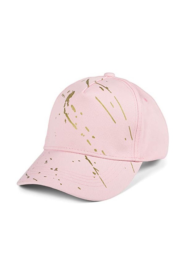 styleBREAKER Casquette 5 Panneaux pour Dames Unicolore avec des éclaboussures de Peinture dorée, Casquette de Baseball, Basec