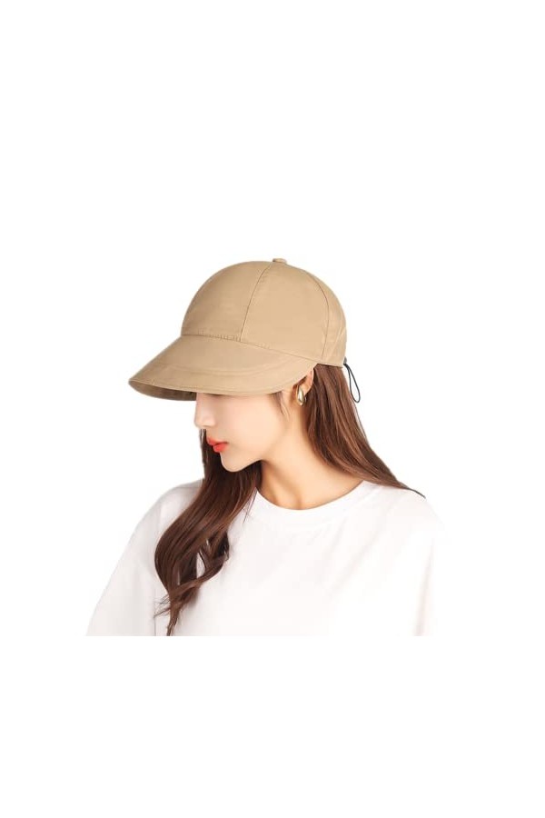 Casquette de Baseball Été Printemps Femmes Filles Chapeaux de Soleil en Coton Chapeaux de Seau Large Bord Protection UV Casqu