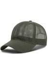 Bakicey Casquette de baseball avec bloc dalimentation aéré - Unisexe - Respirante - Pour femme - Couleur pure - Réglable - E