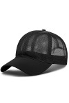 Bakicey Casquette de baseball avec bloc dalimentation aéré - Unisexe - Respirante - Pour femme - Couleur pure - Réglable - E