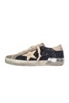 Golden Goose Chaussures Femme Baskets Superstar Vintage Glitter 90401 Noir, Noir , 36 EU