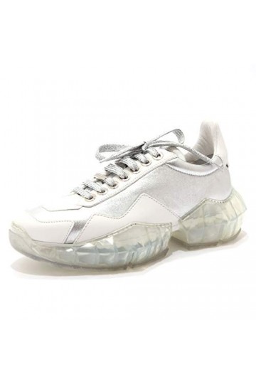 Jimmy Choo 2382AD Sneakers Donna White Leather Shoes Woman [36]