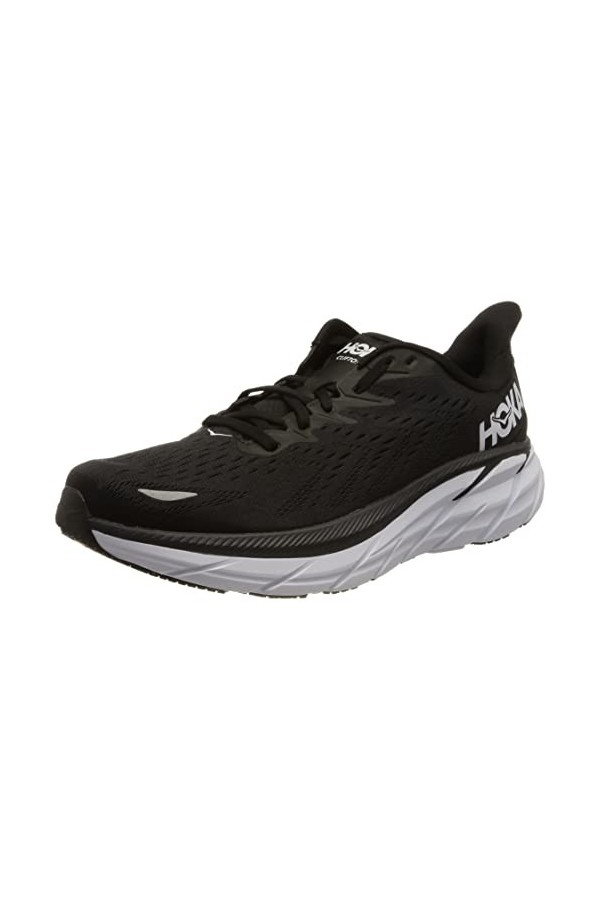 HOKA ONE ONE Clifton 8 Chaussures pour femme, noir/blanc, 41 EU