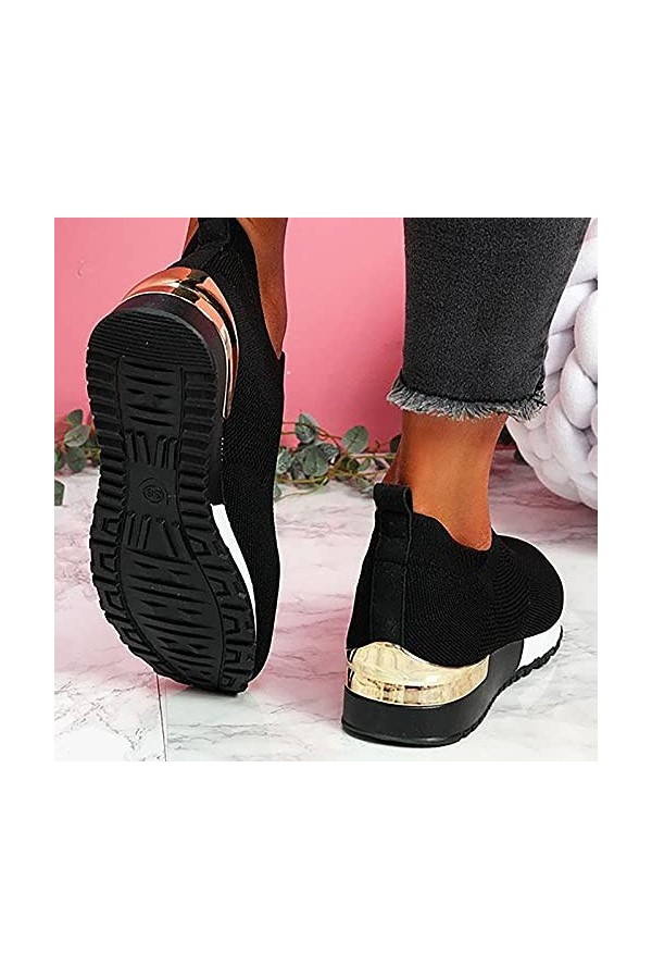 Chaussures de Sécurité Femme Chaussure De Sport Femme A La Baskets à Compensés pour Femmes Mode Air Running Course Chaussures