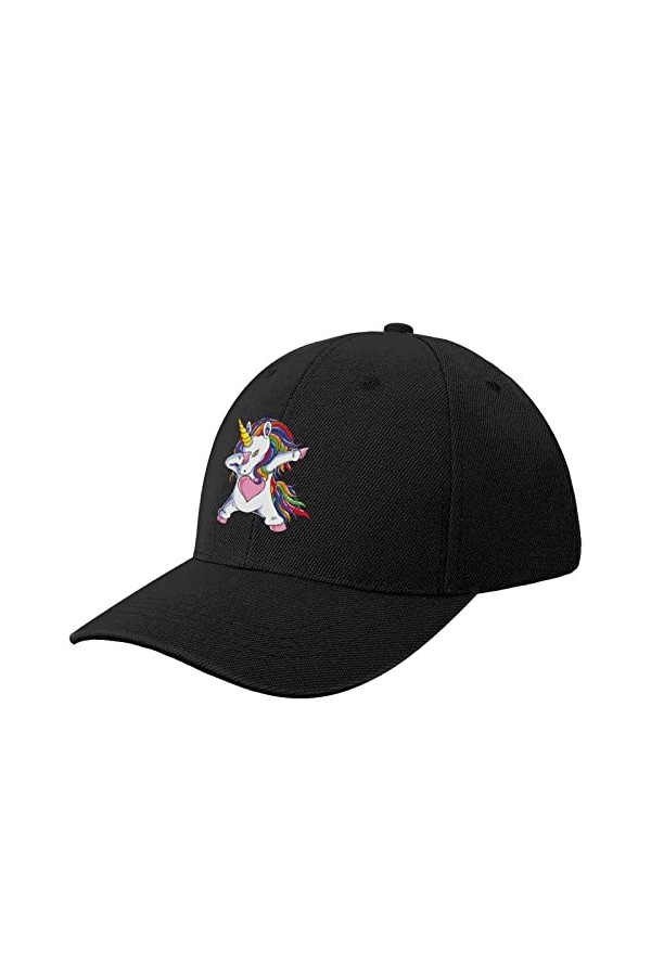NIBABA Casquette de baseball mignonne licorne pour femme - Casquette de sport pour homme - Casquette de baseball réglable - T