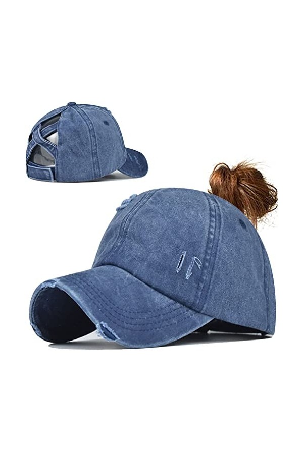 Queue de Cheval Casquette de Baseball Léger Réglable Séchage Rapide Respirante Anti-Soleil Casquette de Baseball pour Femme e