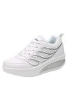 Chaussures CompenséEs Femme Ete Confortable en Daim Cuir Baskets Mode LéGer Respirante Pas Cher Tendance Soldes Air Cushion S