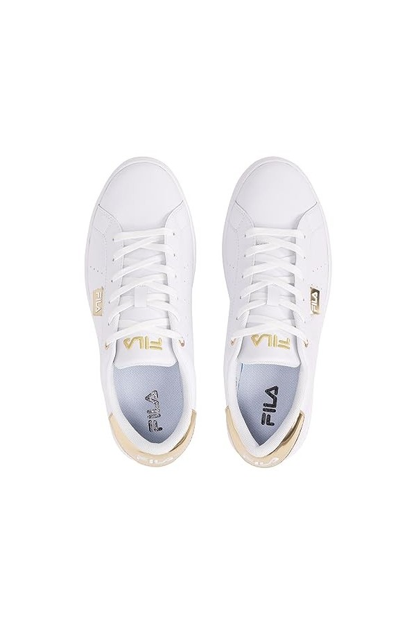 FILA Femme Lusso F WMN Basket, Or Blanc, 39 EU