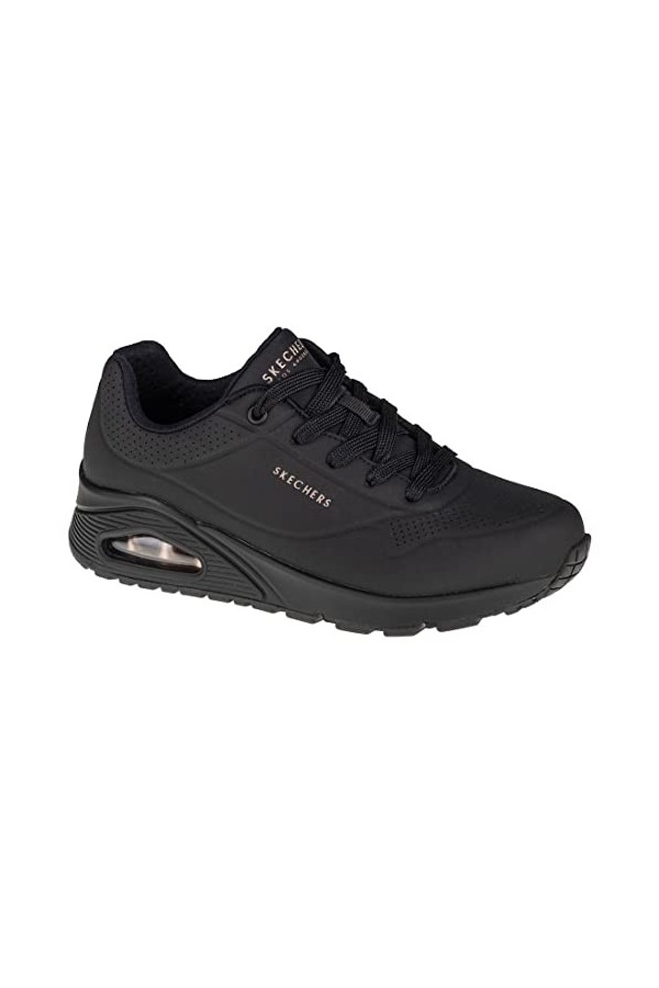 Skechers 73690-bbk_39, Sneakers Basses Femme, Noir, 39 EU