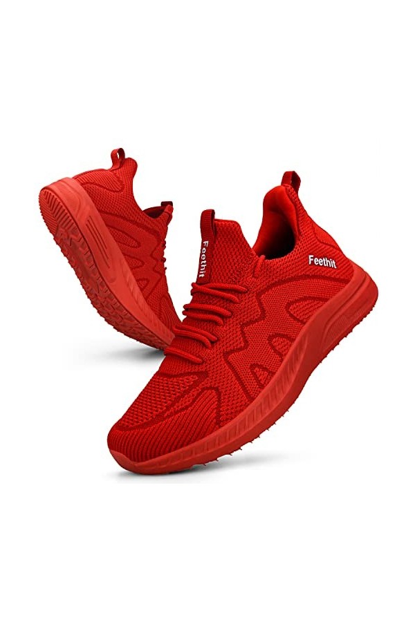 Feethit Chaussures de Sport Femme Respirant Légère de la Mode de Marche Fitness Tennis Outdoor Gym Sneakers Parang 40
