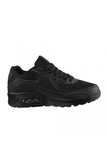 Elara Chaussures Femmes Hommes de Course Sport Baskets Chunkyrayan H001-Z001 Black-39