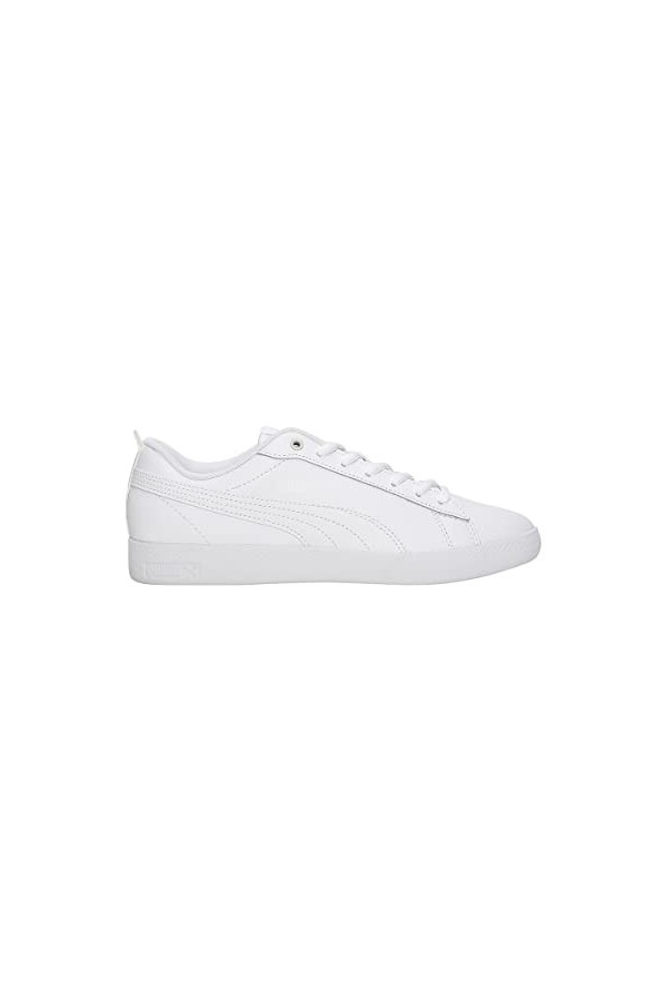 Puma Women Puma Smash Wns V2 L Sneakers, Puma White-Puma White, 40 EU