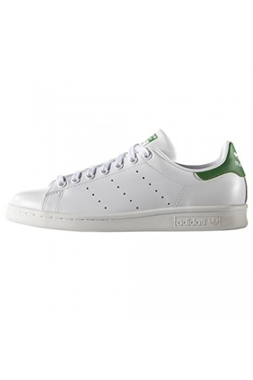adidas Femme Stan Smith Chaussures de Sport, Blanc et Vert, 37 1/3 EU