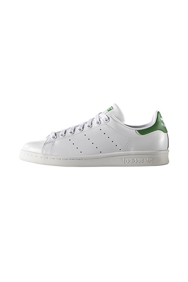adidas Femme Stan Smith Chaussures de Sport, Blanc et Vert, 37 1/3 EU