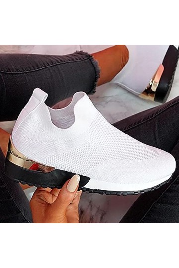 Chaussures de Sécurité Femme Chaussure De Sport Femme A La Baskets à Compensés pour Femmes Mode Air Running Course Chaussures