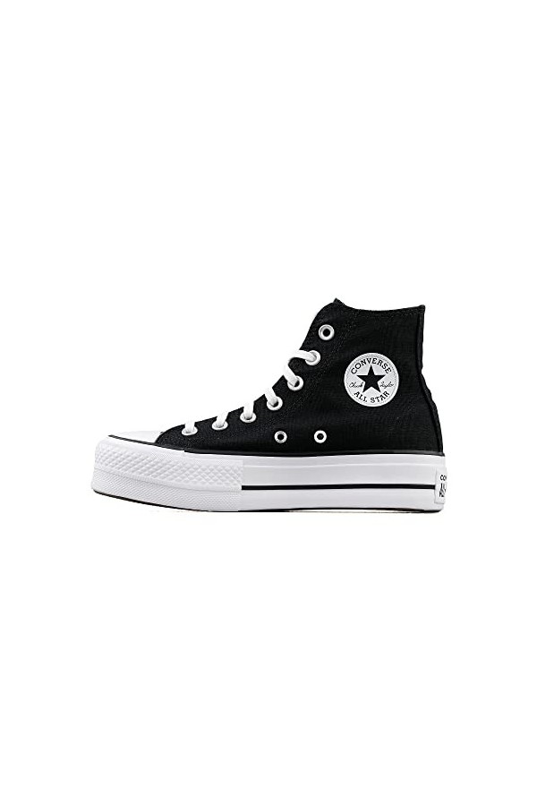 Converse Femme Chuck Taylor Ctas Lift Hi Baskets, Noir Blanc Blanc, 42 EU
