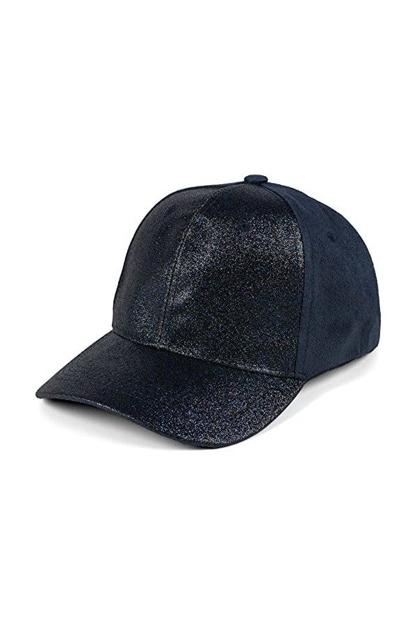 styleBREAKER Casquette 6 Panneaux avec Paillettes et Velours, Imitation Daim, Casquette de Baseball, réglable, Unisexe 040230