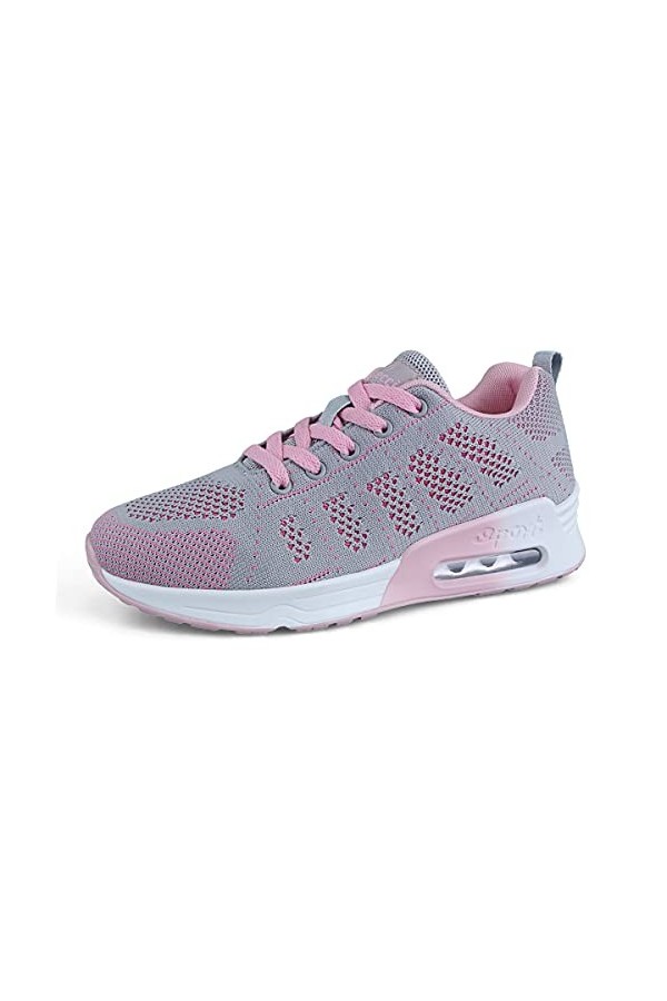 ANBIWANGLUO Baskets pour Femmes Chaussures de Course athlétiques Chaussures de Marche à Lacets Chaussures de Sport en Plein a
