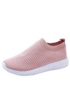 Chaussures Femme Ete Confortable Pas Cher Soldes Baskets Basses Plate Running Jogging Sport Respirant Mesh Chaussette Fille T