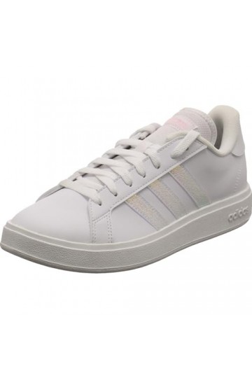 adidas Femme Grand Court Base 2.0 Basket, Ftwr Blanc Ftwr Blanc Clear Rose, 41 1/3 EU