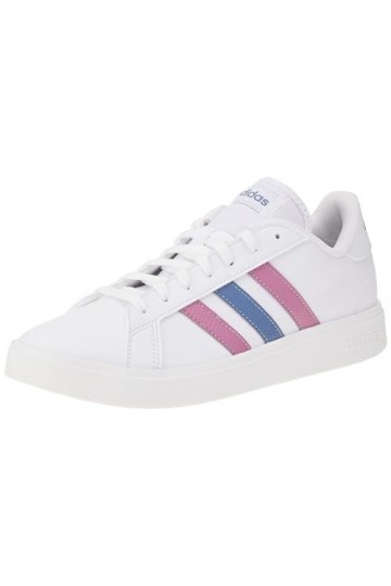 adidas Femme Grand Court Base 2.0 Sneakers, Ftwr Blanc Crew Bleu Wonder Orchid, 38 2/3 EU