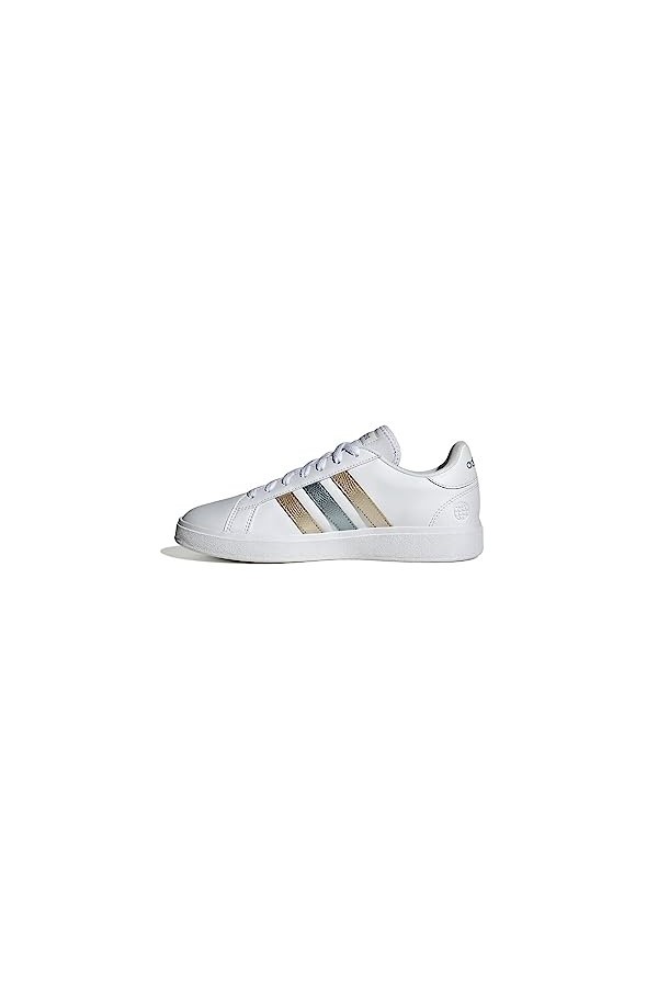 adidas Femme Grand Court Base 2.0 Sneakers, Ftwr Blanc Magic Gris Met Wonder Or Met, 36 2/3 EU