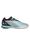 adidas Mixte X Crazyfast Messi.3 TF Football Shoes Turf , Silver Met./Bliss Blue/Core Black, 44 2/3 EU