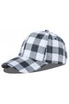 SEAUR Casquette de baseball à carreaux unisexe Casquette de baseball réglable Hommes Femmes Hip hop Cap Women Men Chapeua Eté