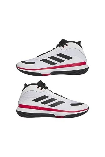 adidas Mixte Bounce Legends Shoes-Low, FTWR White/Core Black/Better Scarlet, 48 EU
