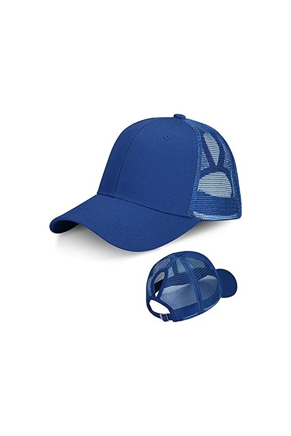 LIVACASA Casquette de Baseball Femme Fille en Maille Respirante légère Réglable Anti-Soleil à Arrière en Filet pour Queue de 