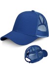 LIVACASA Casquette de Baseball Femme Fille en Maille Respirante légère Réglable Anti-Soleil à Arrière en Filet pour Queue de 