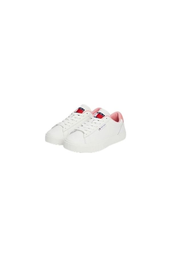 Tommy Jeans Femme TJW Cupsole Sneaker ESS Baskets à Semelle Cuvette, Tickled Pink, 39 EU