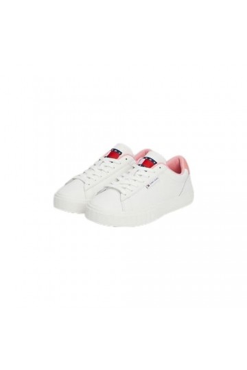 Tommy Jeans Femme TJW Cupsole Sneaker ESS Baskets à Semelle Cuvette, Tickled Pink, 41 EU