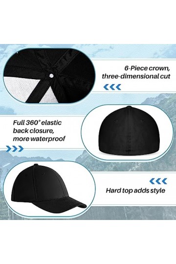 SATINIOR 2 Pcs Casquettes de Baseball Imperméables Chapeau de Papa de Sport de Protection Solaire Casquette Dos Fermé pour Un