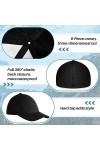 SATINIOR 2 Pcs Casquettes de Baseball Imperméables Chapeau de Papa de Sport de Protection Solaire Casquette Dos Fermé pour Un