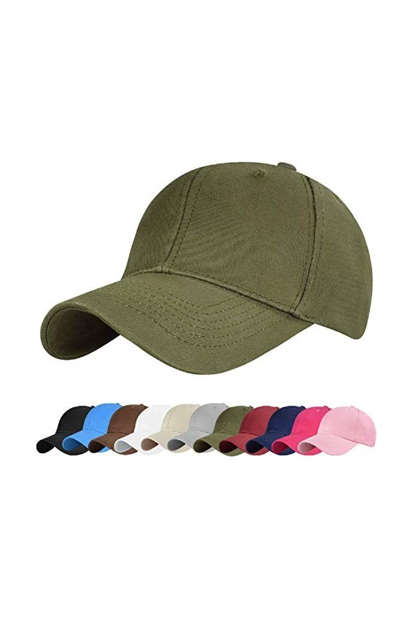 UMIPUBO Unisexe Casquette Coton Baseball Cap Pure Color Casquette de Baseball Snapback Hip Hop Sport Casquette,Taille unique,