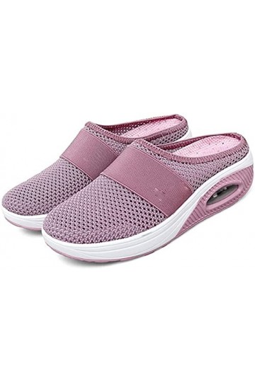 Chaussures de Marche à Enfiler à Coussin dair pour Femmes - Chaussures de Marche orthopédiques pour diabétiques, Baskets Mul