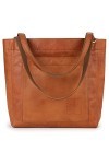 Berliner Bags Vintage Sac à Main en Cuir Seville, Shopper Cabas Tote pour Femme - Marron