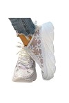 Dasongff Femmes Baskets Mode Respirantes À lintérieur Augmentation, Dentelle Antidérapant Confortables Compensé Chaussure à 